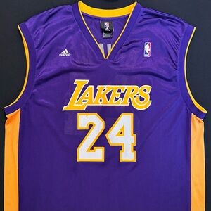 Adidas Kobe Bryant Los Angeles Lakers #24 Purple Road Jersey Men’s XL